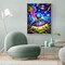 Hippie Hippy Alien Spaceship 5D Diamond Painting Kit, Round Full Drill DIY Diamond Art for Adults, Beginners, Home Decor, 12x16 Inch